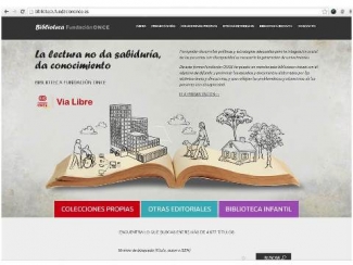 Foto de la home de la Biblioteca Digital de Fundación ONCE