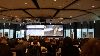 Foto de la intervención de Carla Bonino