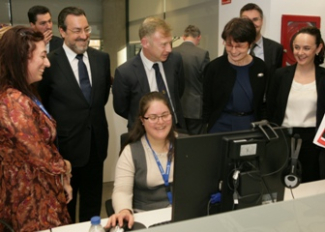 Foto de un momento de la visita a Ilunion Accesibilidad