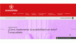 pantallazo de la web de Accessibilitas
