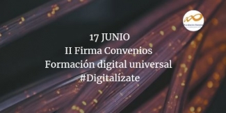 Cartel en la que anuncia la firma de los convenio