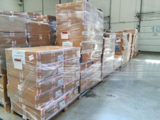 Foto del material en palets