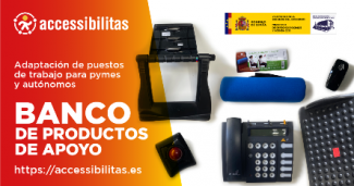 Creatividad anunciando el banco de productos de apoyo