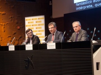 Foto de los tres representantes que han participado en la inauguración