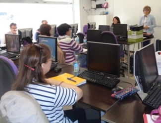 Foto de un aula de formación de FSC Inserta de Fundación ONCE
