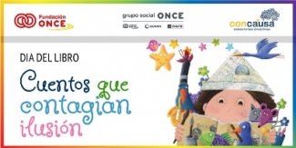 Ilustración en la que pone 'cuentos que contagian ilusión'