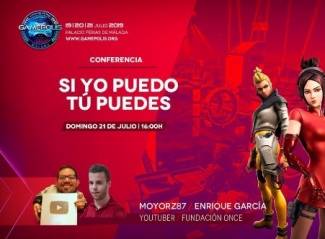 Ilustración en la que viene la foto de los ponentes y el nombre de la ponencia