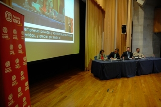Foto de la inauguración de la jornada de Fundación ONCE