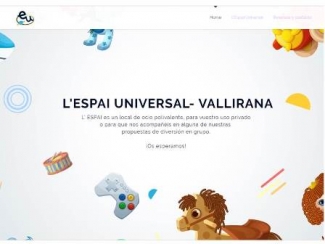 Pantallazo de la página Web Espai Universal