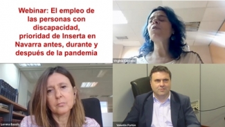 Pantallazo del webinar con los 3 intervinientes