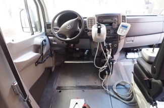 Foto del interior del vehículo de Fundación ONCE