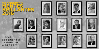 Cartel del encuentro Mentes Brillantes