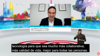 Captura de pantalla de Luis Alonso durante su intervención