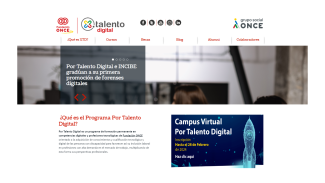 Pantallazo de los cursos de Por Talento Digital de Fundación ONCE