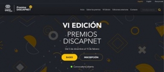 Pantallazo de la web de los Premios Discapnet