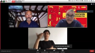 Pantallazo de la presentación por Zoom