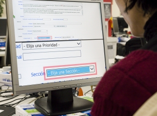 Persona con discapacidad trabajando