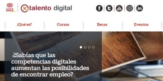 Pantallazo de la web de Por talento Digital de Fundación ONCE