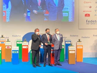 Imagen de la recogida del premio