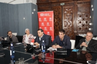Foto de un momento de la rueda de prensa