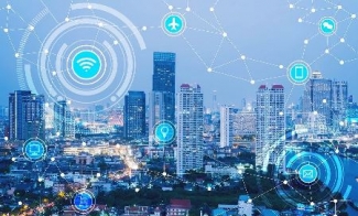 ilustración de una ciudad futurista