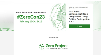 Creatividad del Zero Project en el que participa Fundación ONCE